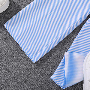 Completo Casual Primaverile per Ragazze 8-12 Anni in Tessuto Misto Poliestere/Cotone Traspirante con Camicia a Righe a Maniche Lunghe e <span class=keywords><strong>Pantaloni</strong></span> a Zampa - Product Image 6