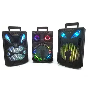 NB8-altavoz portátil de 8 pulgadas para exteriores, sistema de altavoces para DJ, Subwoofer, caja de sonido con luz LED