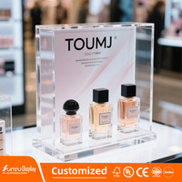 SUNYU comptoir acrylique personnalisé bouteille de parfum présentoir boîte acrylique transparente pour affichage