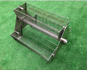 Girarrosto di maiale in acciaio inossidabile girarrosto rotante a <span class=keywords><strong>3</strong></span> cestini per spiedo per barbecue resistente - Product Image 4