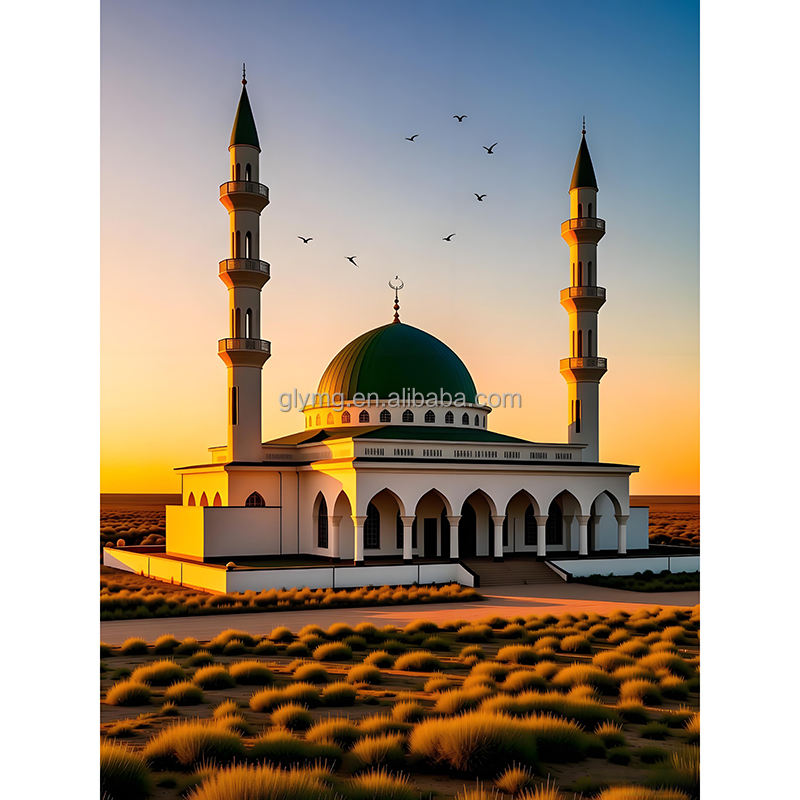 Mosquée - Blanc avec vert