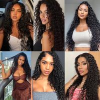 Extensions de cheveux humains bouclés style birman, ondulés effet eau, sans nœuds, pré-séparés, invisibles, pré-bouclés, effet plume, pour crochet