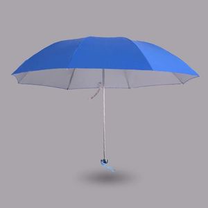 Paraguas Plegable de 3 Secciones con Protección Solar y Contra la Lluvia, Recubrimiento Plateado, Impresión de Logotipo Personalizado, para Uso Diario, Venta al Por Mayor - Product Image 1