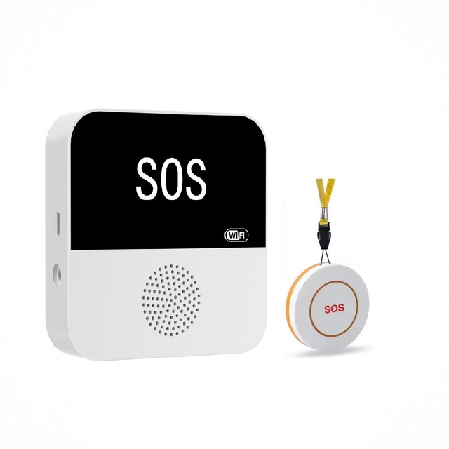 Tuya WiFi 2.4GHz Wireless Caregiver Pager Smart Call System Elderly SOS Emergency Alarm Panic Button CF100 Model