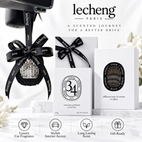 Diffuseur de parfum personnalisé pour voiture, rechargeable, avec pendentif et insert de parfum remplaçable, perles solides parfumées à la rose
