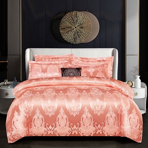 Set di biancheria da letto ricamata <span class=keywords><strong>in</strong></span> raso di alta qualità di lusso europeo neoclassico Jacquard Paisley Design-H copriletto copriletto copriletto - Product Image 1