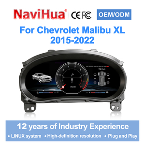 Navihua New Cluster Digital Dashboard CockPit Panel Speed <b>Meter</b> Multimedia Cockpit LCD for Chevrolet Malibu XL 2015-2022 - Product Image 1
