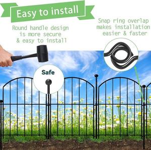 Paquete de 10 Cercas Metálicas Arqueadas para Jardín, con Recubrimiento en Polvo, Resistentes al Óxido, Barrera de Seguridad para Animales, para Jardín de Flores y Vegetales, Ecológicas - Product Image 4