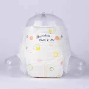 Pañal de bebé de rendimiento súper absorbente y savia de alta calidad del fabricante de China tamaño M