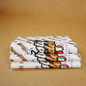 Giá Thấp Tùy Chỉnh In Ấn Logo Cấp Thực Phẩm Không Thấm Mỡ Giấy Bao Bì Bánh Hamburger Bánh Sandwich Dùng Một Lần Không Thấm Mỡ Giấy - Product Image 1