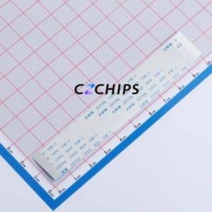 FFC-1.0-16-100-A-4-8 FFC Cable (Flexible Flat Cable) P=1mm Connector 16P 1mm 0.3mm Non-Inverting - Product Image 1