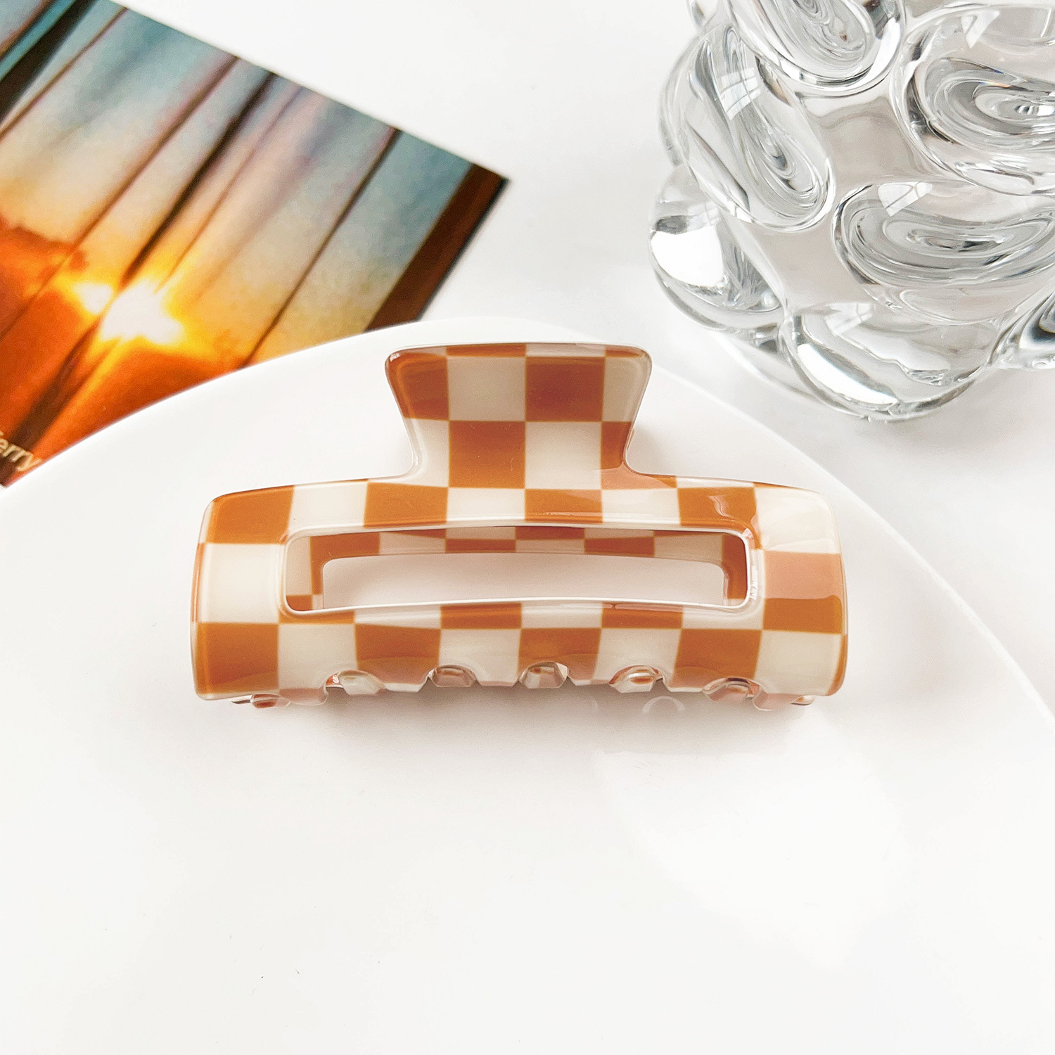8cm Long piece with orange and white