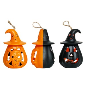 Decoración de Árbol de Halloween con Luces LED Intermitentes, Linterna Aterradora, Linternas de <span class=keywords><strong>Calabaza</strong></span> de Doble Color, Decoración para Fiestas de Halloween - Product Image 3