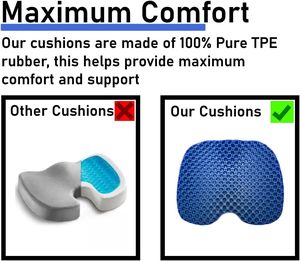 Coussins carrés confortables en gel alvéolé pour voiture, bureau, canapé, chaise, coussin de siège en silicone, vente en gros - Product Image 5
