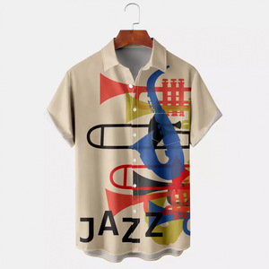 Chemise décontractée à imprimé 3D, style hawaïen, pour les vacances à la plage, manches courtes, grande taille, respirante, lavable en machine - Product Image 5