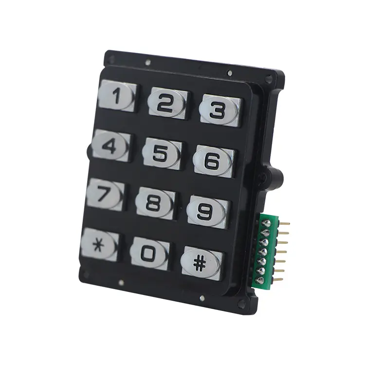 Teclado eletrônico com 12 teclas numérico, teclado de telefone para pagamento e kit industrial