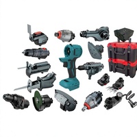 Kit combiné d'outils électriques sans fil 21V Brushless, 9 pièces, 13 pièces, 18 pièces, multifonction, dans un coffret rouge