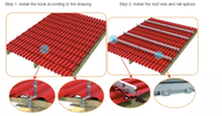 Système de montage pour toit en tuiles - Support solaire photovoltaïque personnalisé avec résistance au vent de 60 m/s et angle d'inclinaison de 10 à 45 degrés, couleur argent