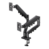 Support de moniteur double réglable en hauteur 13-32 pouces Support de moniteur de bureau