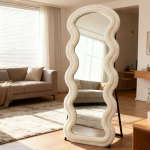 <span class=keywords><strong>2025</strong></span> mới đầy đủ chiều dài sàn gương với sang trọng Teddy Khung vải, MDF cơ thể, hiện đại đứng gương cho phòng ngủ/phòng khách - Product Image 1