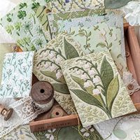 Blocs-notes 3D brodés en relief, 28 feuilles, papier décoratif vintage pour journal et scrapbooking, papeterie scolaire promotionnelle