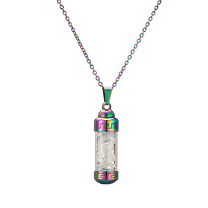MIENTER cristal bouteille de parfum bijoux chaîne de mode gravier naturel <span class=keywords><strong>dérive</strong></span> bouteille collier - Product Image 6