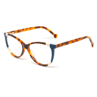 Nouveauté Vente en gros d'usine de lunettes patchwork colorées italiennes mazzuchelli pour femmes en acétate lunettes gafas de sol montures de lunettes