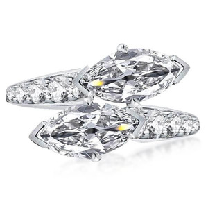 Anello da Donna con Zircone Taglio Marquise, Stile Unico, per Uso Quotidiano e Feste, Impilabile, Gioiello alla Moda, Regalo - Product Image 1