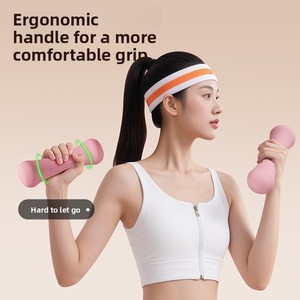 Haltères en néoprène colorés pour femmes et adolescentes - Entraînement des bras et du corps, ensemble de deux haltères pour la remise en forme à domicile - Product Image 2