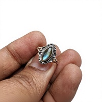 Belles bagues en argent 925 en pierre naturelle faites à la main pour elle-Usine de bijoux en argent en gros de l'Inde