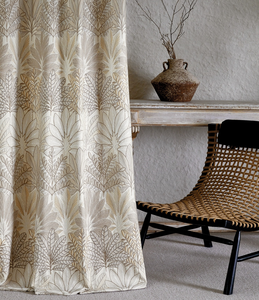 Cortinas Bordadas de Alta Gama, Nuevo Estilo, Mezcla de Lino Natural con Bloqueo de Luz y Aislamiento Térmico para Casa o Villa - Product Image 5