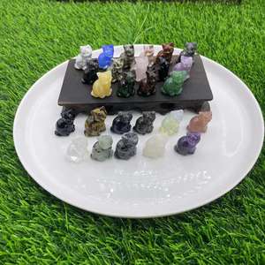 Venta caliente tallado ornamento piedra de cristal Natural gatito artesanía 1,2 pulgadas gato para la venta - Product Image 4