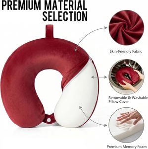 Almohada de Viaje de Espuma con Soporte Cervical en Forma de U para Automóvil, Portátil, Extraíble y Personalizable, Precio de Fábrica, para Avión - Product Image 5