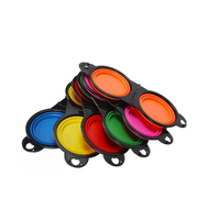 Bols pliants pour animaux de compagnie, bols à riz pour chiens, bols doubles pliants tout-en-un portables pour l'extérieur, bassins pour chiens d'extérieur, vente en gros de fournitures pour animaux de compagnie