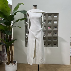 Haute qualité tempérament dos nu haute fente sans manches <span class=keywords><strong>longue</strong></span> jupe élégante <span class=keywords><strong>robe</strong></span> pour femmes - Product Image 6