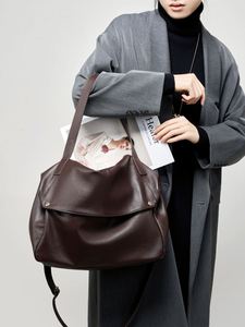 Bolso Boston de Cuero Genuino de Vaca de Alta Calidad para Mujer, Gran Capacidad, Estilo Vintage, Bolso de Mano para Negocios, Correa Única, Cierre de Cordón - Product Image 4