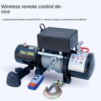 Mini-treuil électrique à câble métallique, capacité 2700 kg (6000 lbs), télécommande, pour déplacement de véhicules et applications automobiles
