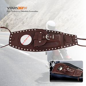 YD-LB20 moto marron couvercle de réservoir de carburant panneau sac en cuir PU pour <span class=keywords><strong>Sportster</strong></span> XL 883 <span class=keywords><strong>1200</strong></span> - Product Image 5