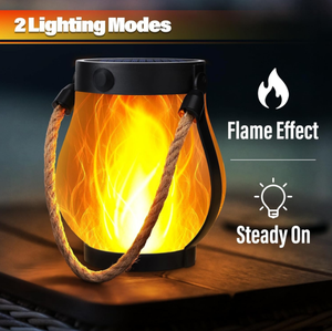 ソーラージュート炎ライトUSB充電式屋外中庭装飾防水吊り下げ多機能照明 - Product Image 4