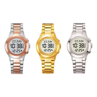 Montre de sport de luxe résistante à l'eau avec rappel de l'heure de l'Azan et de la Qibla, idéale pour les amateurs de prière musulmane, cadeau parfait.