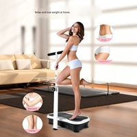 Mini plateforme vibrante verticale pour la maison, appareil de fitness pour affiner la silhouette avec poignées