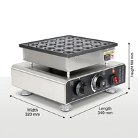 Machine à gaufres électriques en forme de cœur antiadhésive 25 pièces 110-220V pour restaurant