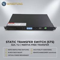 Boîtier de distribution d'alimentation monté en rack 19 pouces STS 220V 16A 32A 1U, commutateur de transfert statique double alimentation