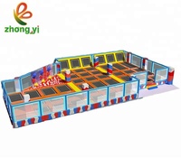 Equipo de juego suave para niños y adultos, trampolín rectangular para parque de atracciones, salto, gran Fitness, venta al por mayor