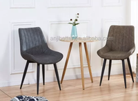 Chaises modernes élégantes de salle à manger de restaurant de cuisine en cuir Pu jaune à bas prix avec pieds en métal