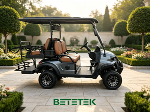 Voiturette de golf électrique homologuée CE EEC DOT, 4 places, moteur AC 4 kW, buggy de golf électrique tout-terrain avec pare-brise - Product Image 1