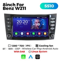 Navifly SS10 LINUX voiture audio rca écran tactile radio cadre wifi bt moniteur écran tactile pour 8 pouces Benz W211