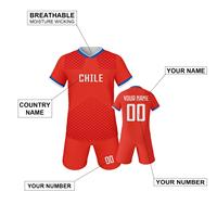 Conjunto de Camiseta de Fútbol Personalizada para Niños y Niñas de Chile, con Nombre y Número, Uniforme de Entrenamiento de Fútbol por Sublimación