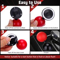 Tombol mesin mobil, satu klik, Kit Interior ABS, dekorasi penutup Rocker rem tangan, Tombol mobil untuk aplikasi Interior