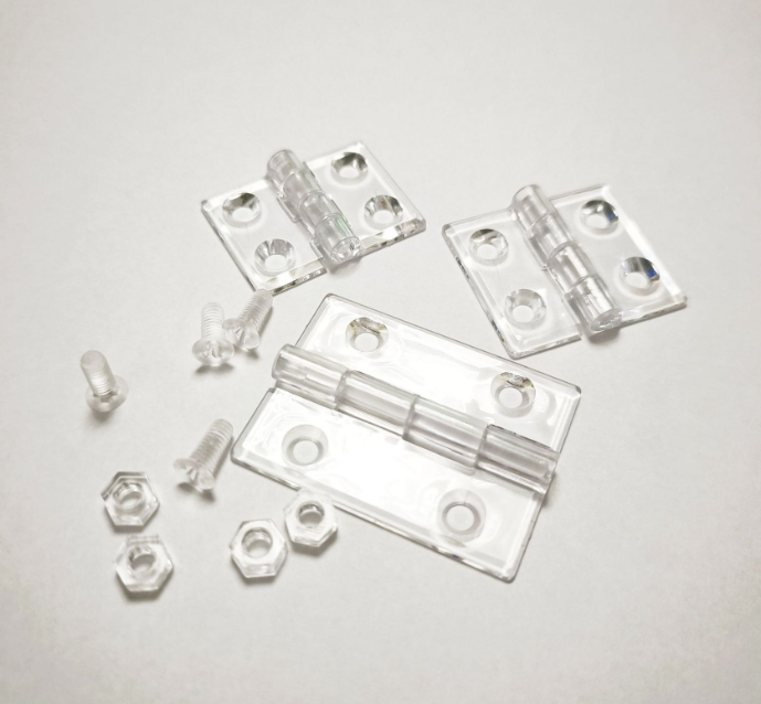 Different Small Size Transparent PVC Arylic Hinges 25*35 clear Self Adhesive Self Adhesive Plastic Hinges With/without Adhesive · image 3